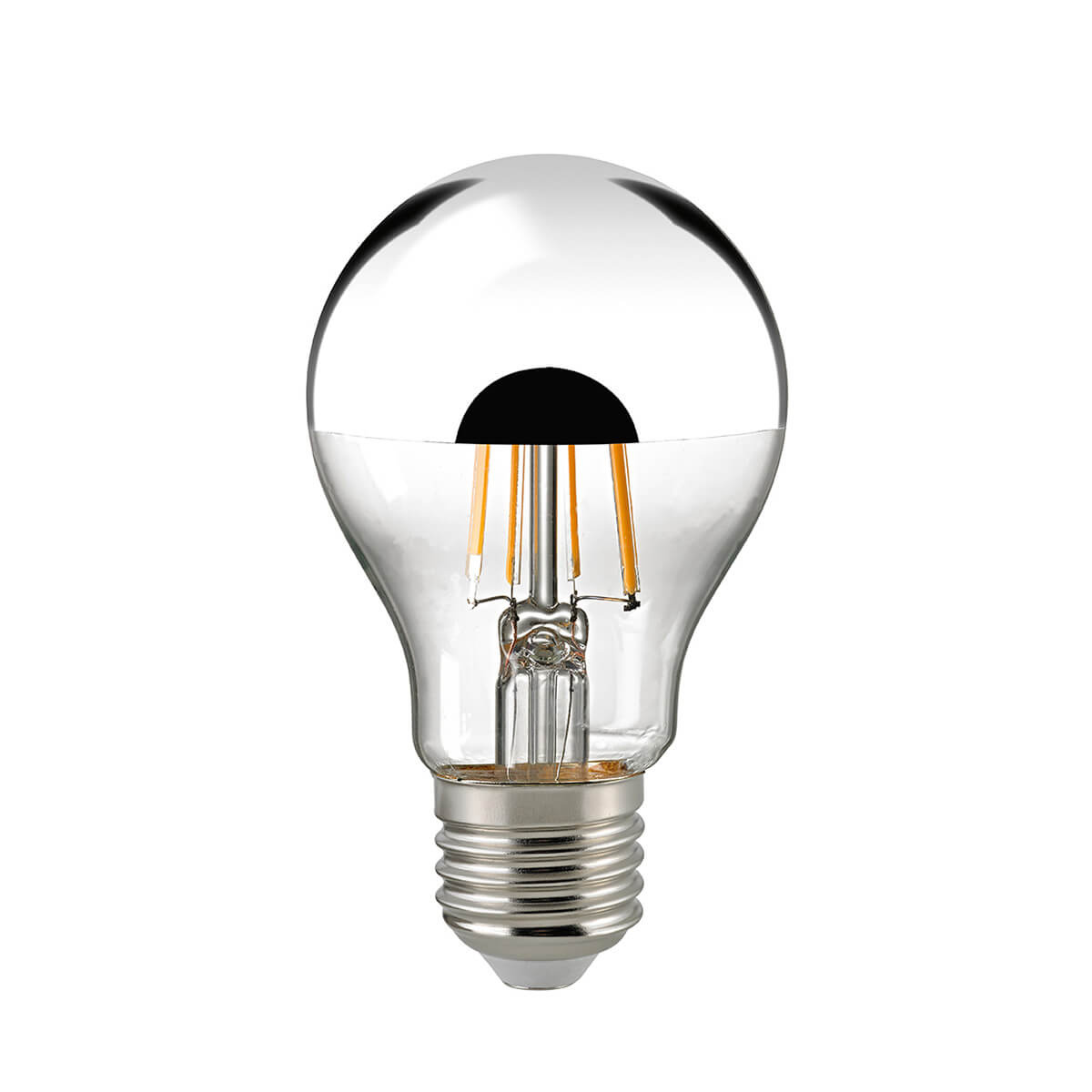 LED Filament Kopfspiegellampe E27 Silber, 8,5 W, 2700 K, dimmbar