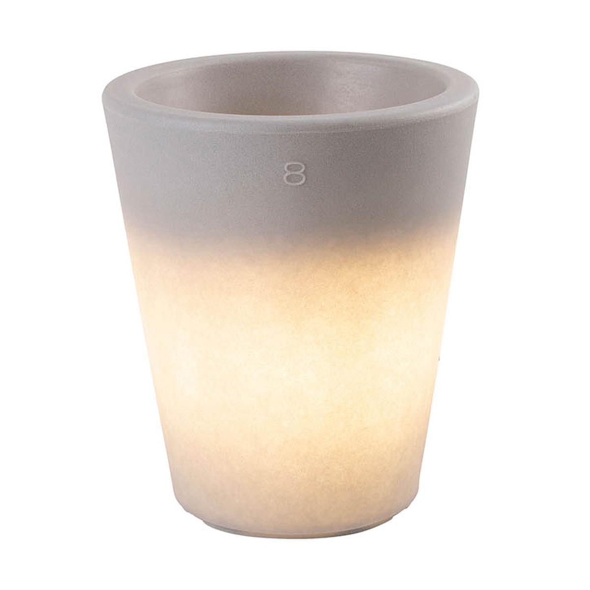 8 seasons design Shining Classic Pot S Pflanztopf / Dekoleuchtegrau