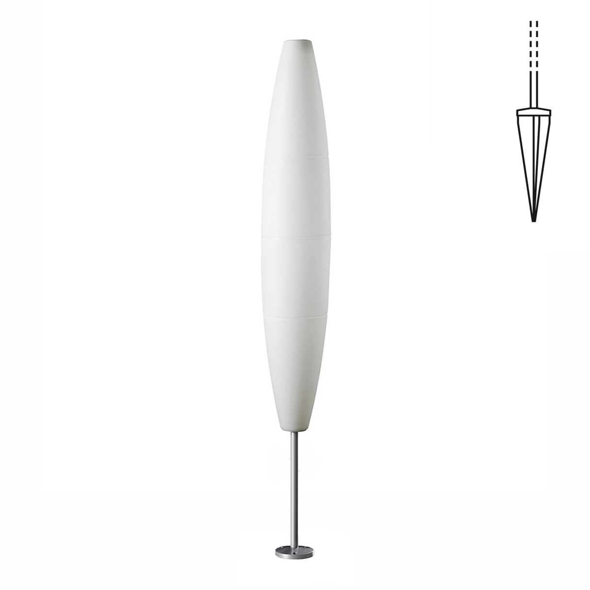 Foscarini Havana Outdoor TerraErdspieß, bianco (weiß)