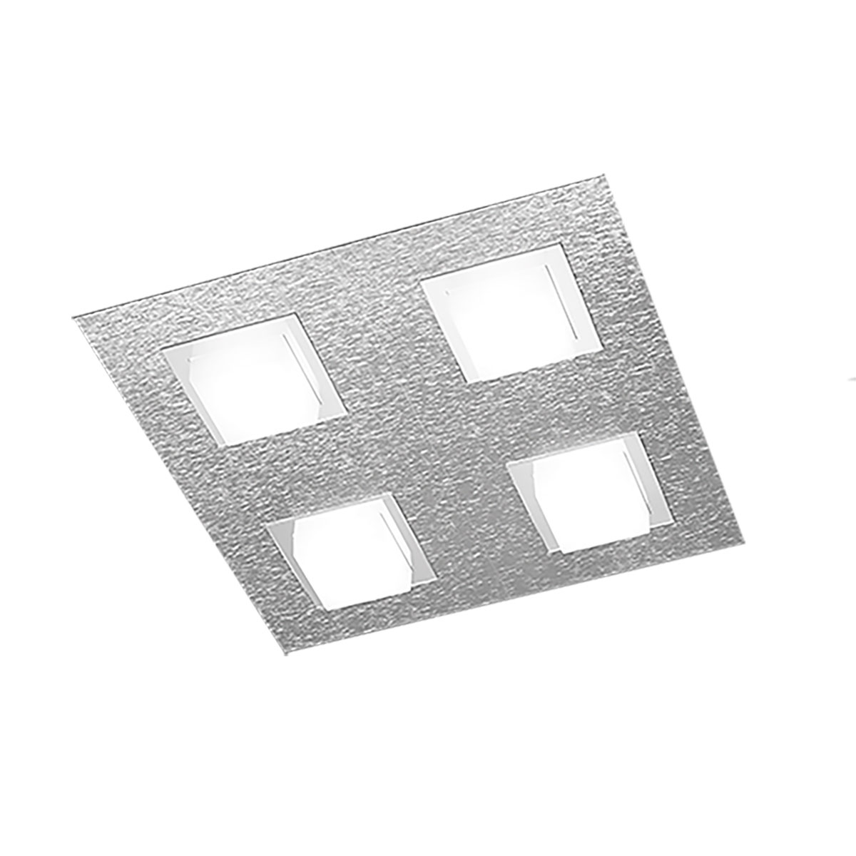 Grossmann Basic LED Deckenleuchte, 4-flg.Aluminium gebürstet