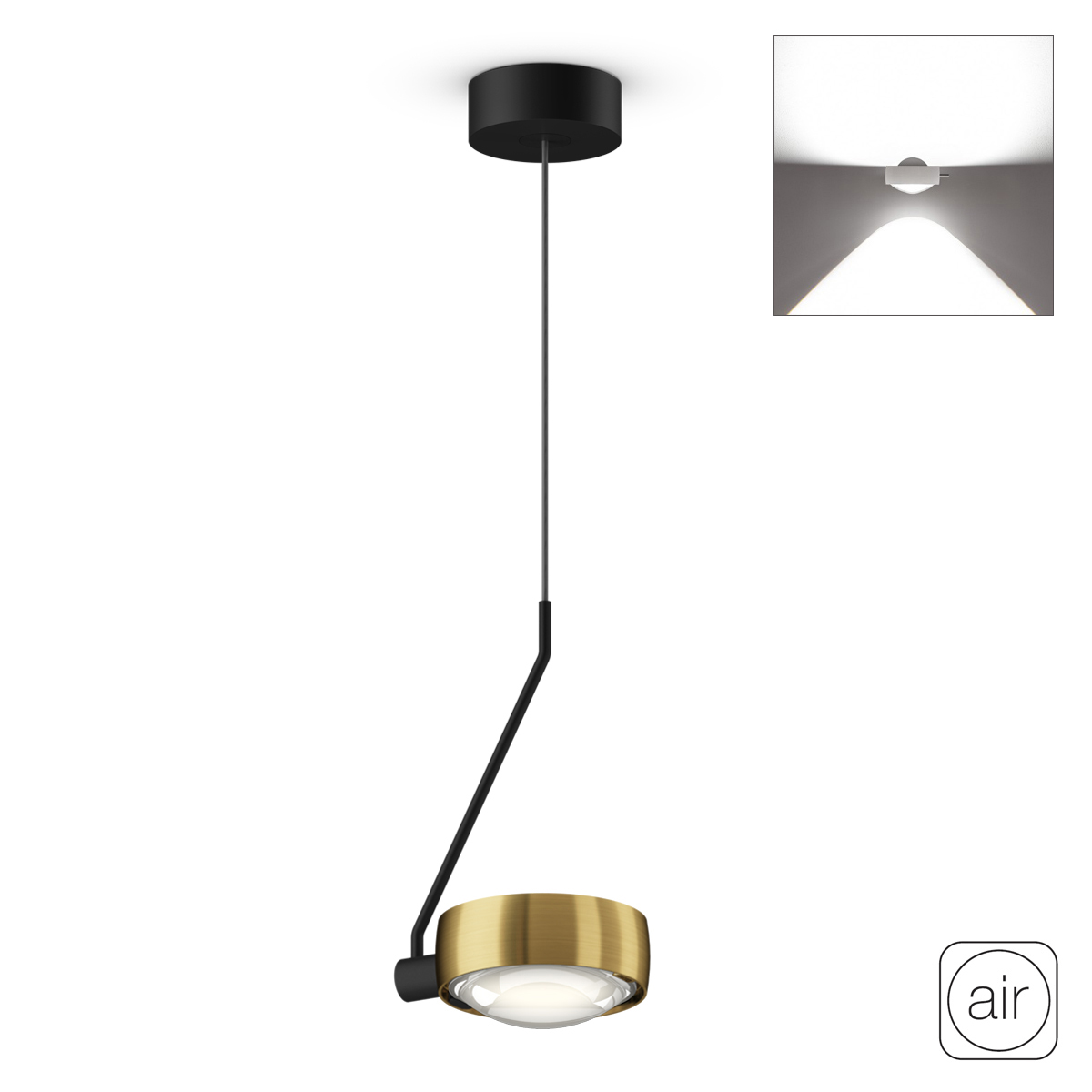 Sento E filo singolo fix up "air" LED Pendelleuchte, 2700 K