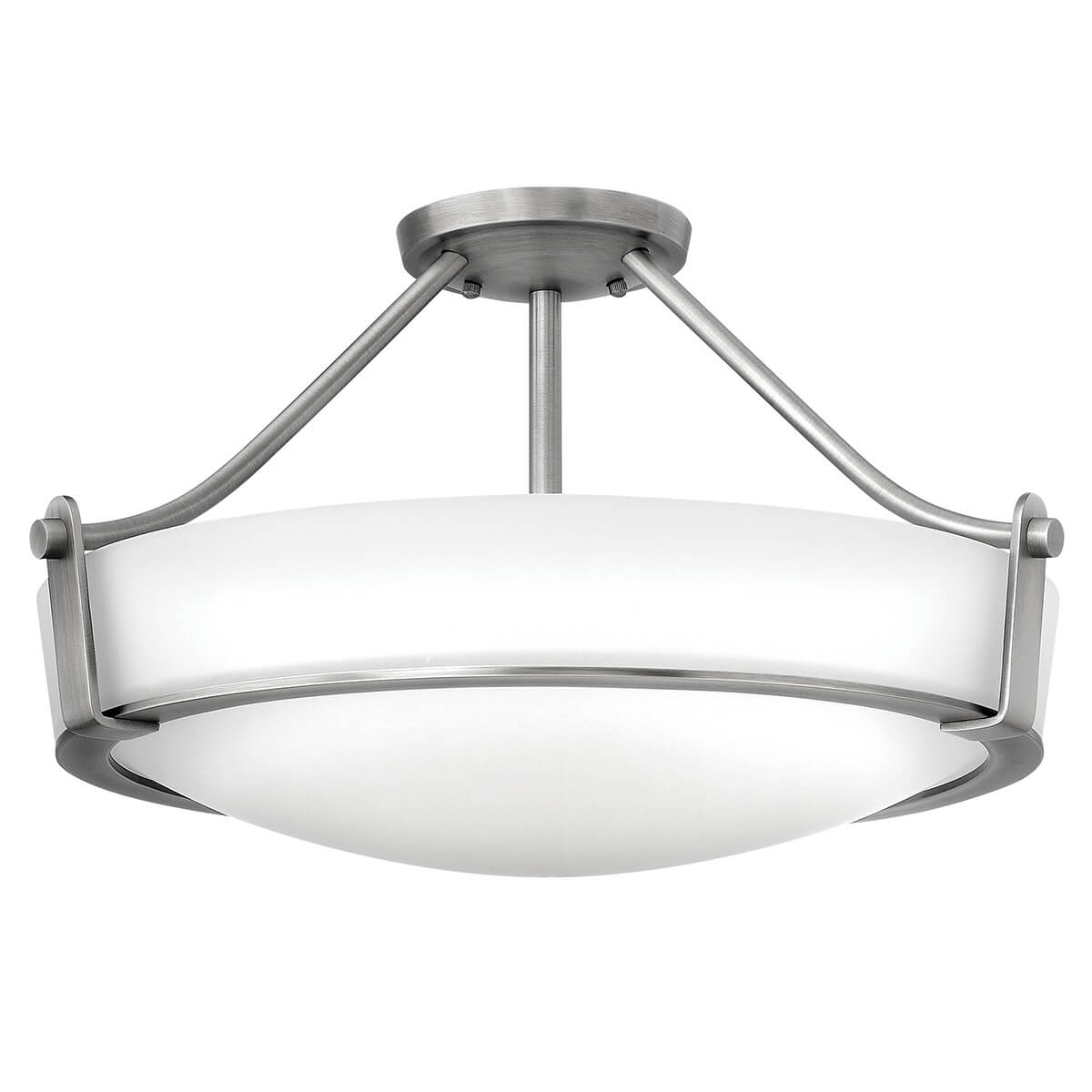 Elstead Lighting Hathaway Semi Flush Deckenleuchte, Ø: 52,7 cmAntik Nickel