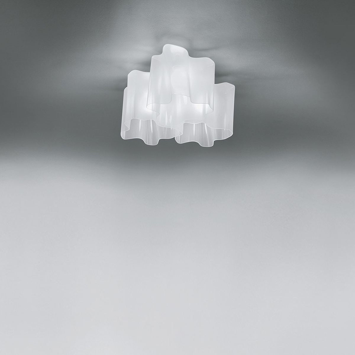 Artemide Logico Micro Soffitto3x120°, Glas: milchig weiß