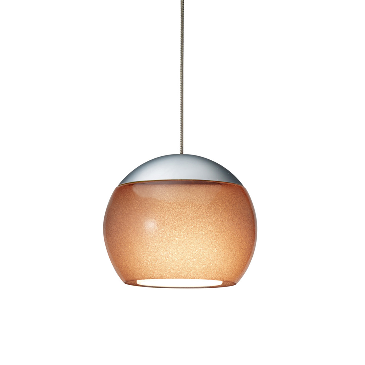 Oligo Balino LED PendelleuchteChrom matt / braun glänzend