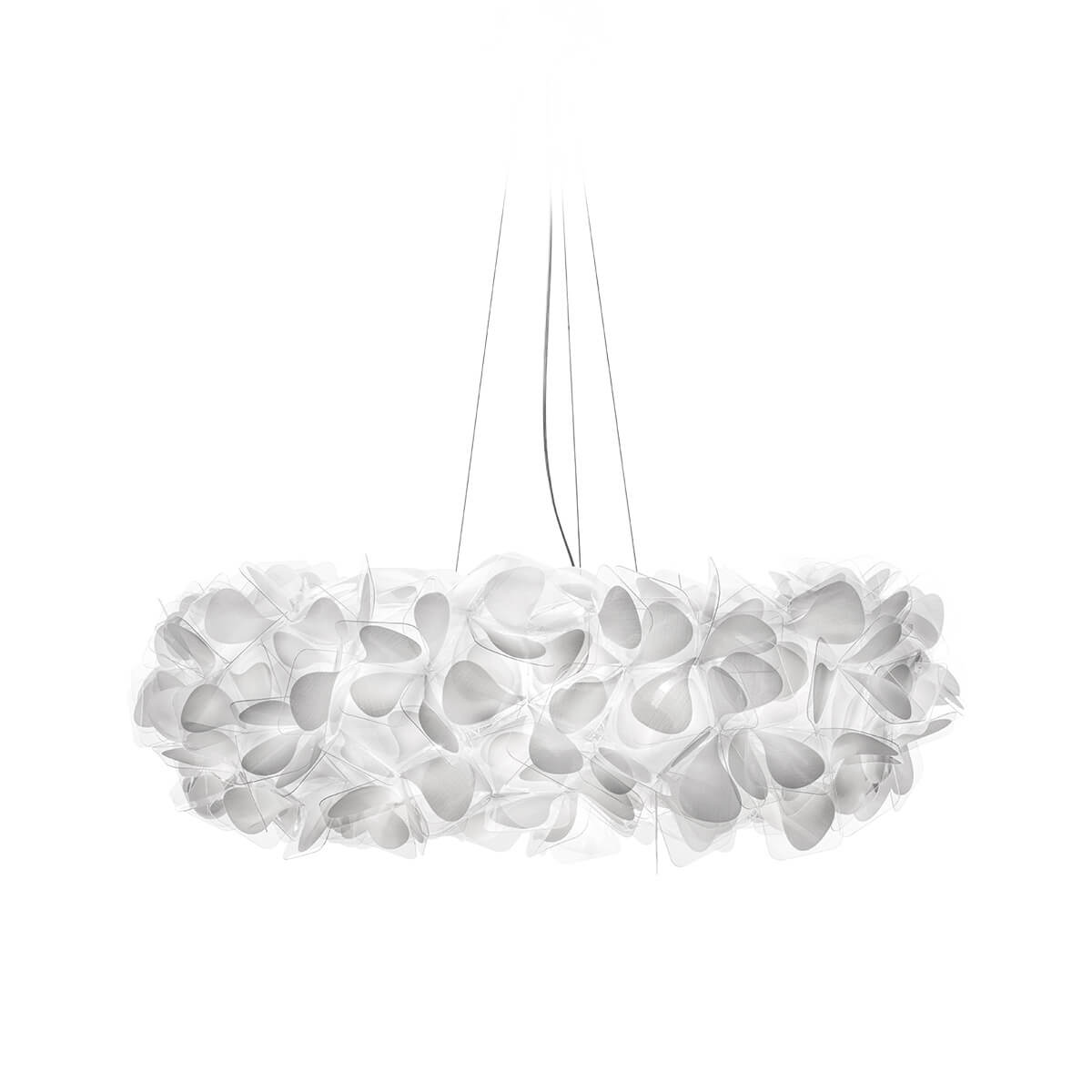 Slamp Clizia Mama non Mama Suspension Largeweiß, Kabel: transparent