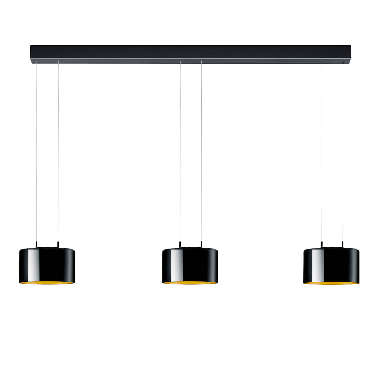 Luce Elevata Grand LED PendelleuchteBlattgoldoptik / schwarz