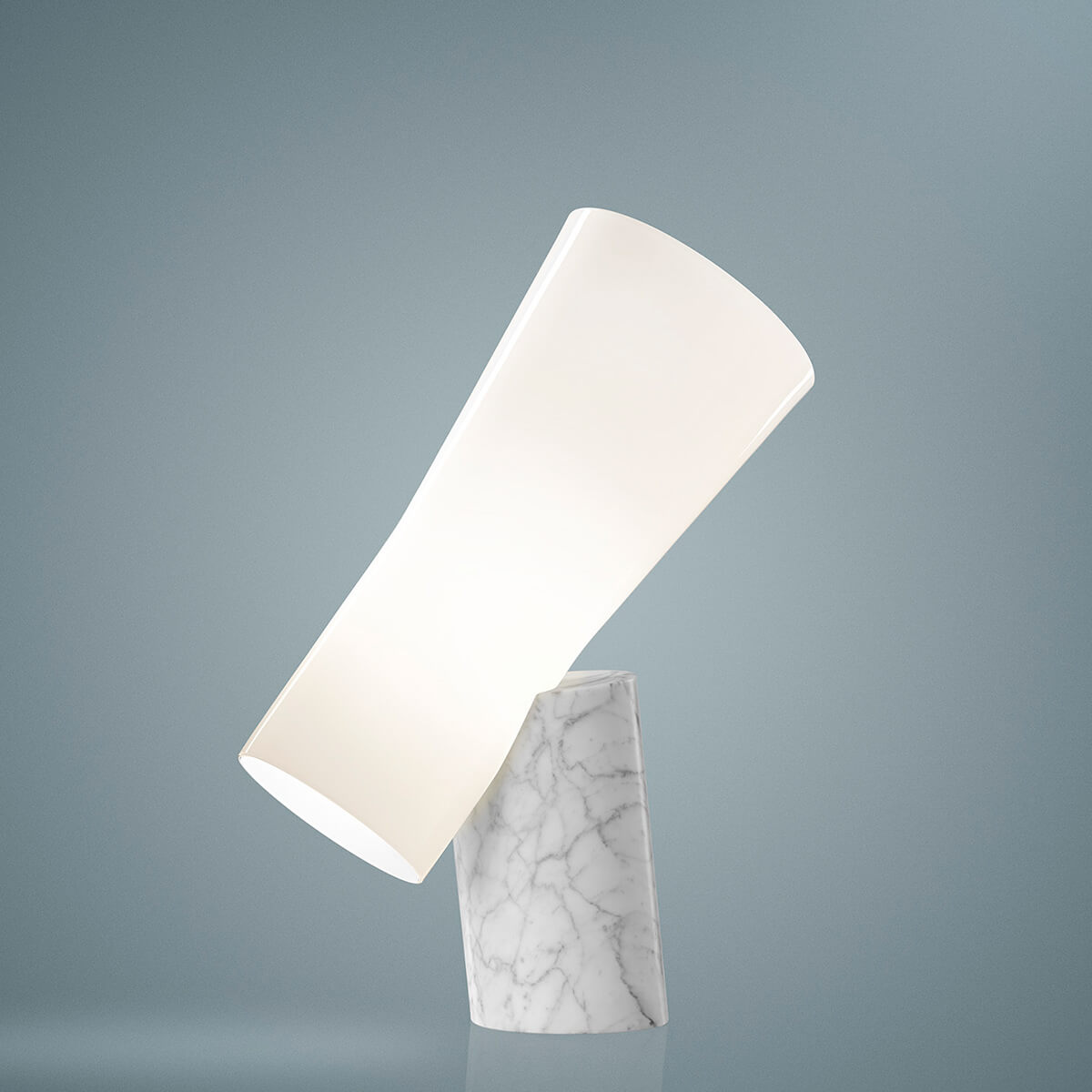 Foscarini Nile TavoloCarrara-Marmor weiß