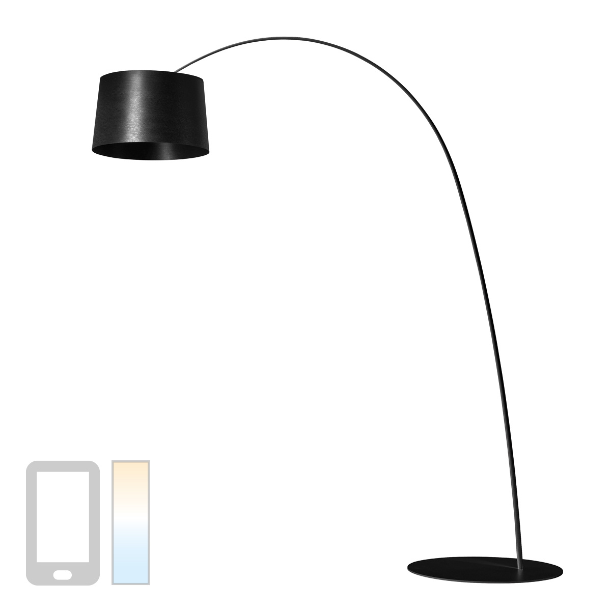 Foscarini Twiggy MyLight Tunable White LED Terranero (schwarz)