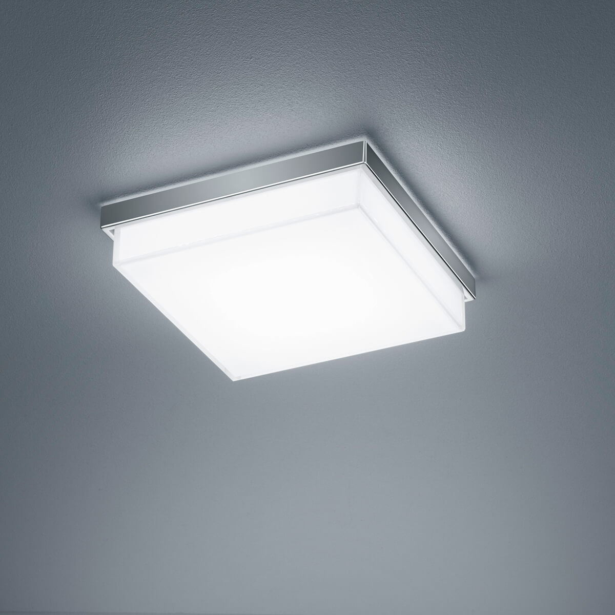 Helestra Cosi LED Deckenleuchte21 x 21 cm, Chrom / Glas satiniert