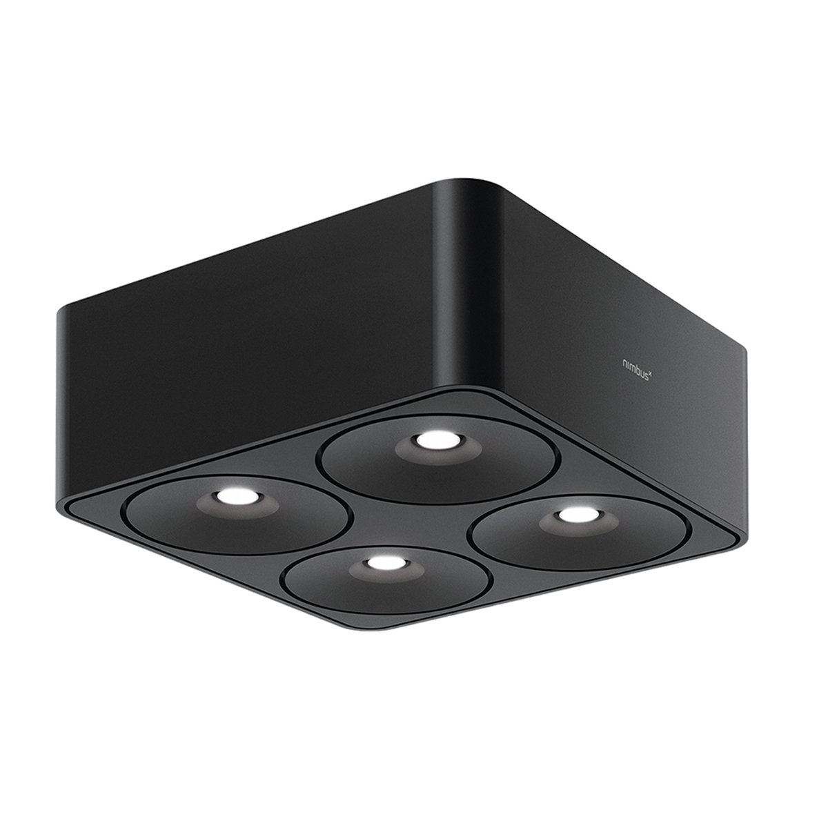 Nimbus Q Four Aufbau 40° LED Deckenstrahler2700 K, schwarz matt