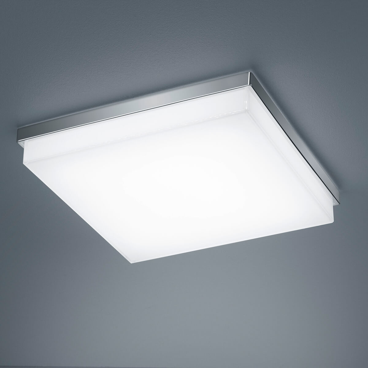 Helestra Cosi LED Deckenleuchte31,5 x 31,5 cm, Chrom / Glas satiniert