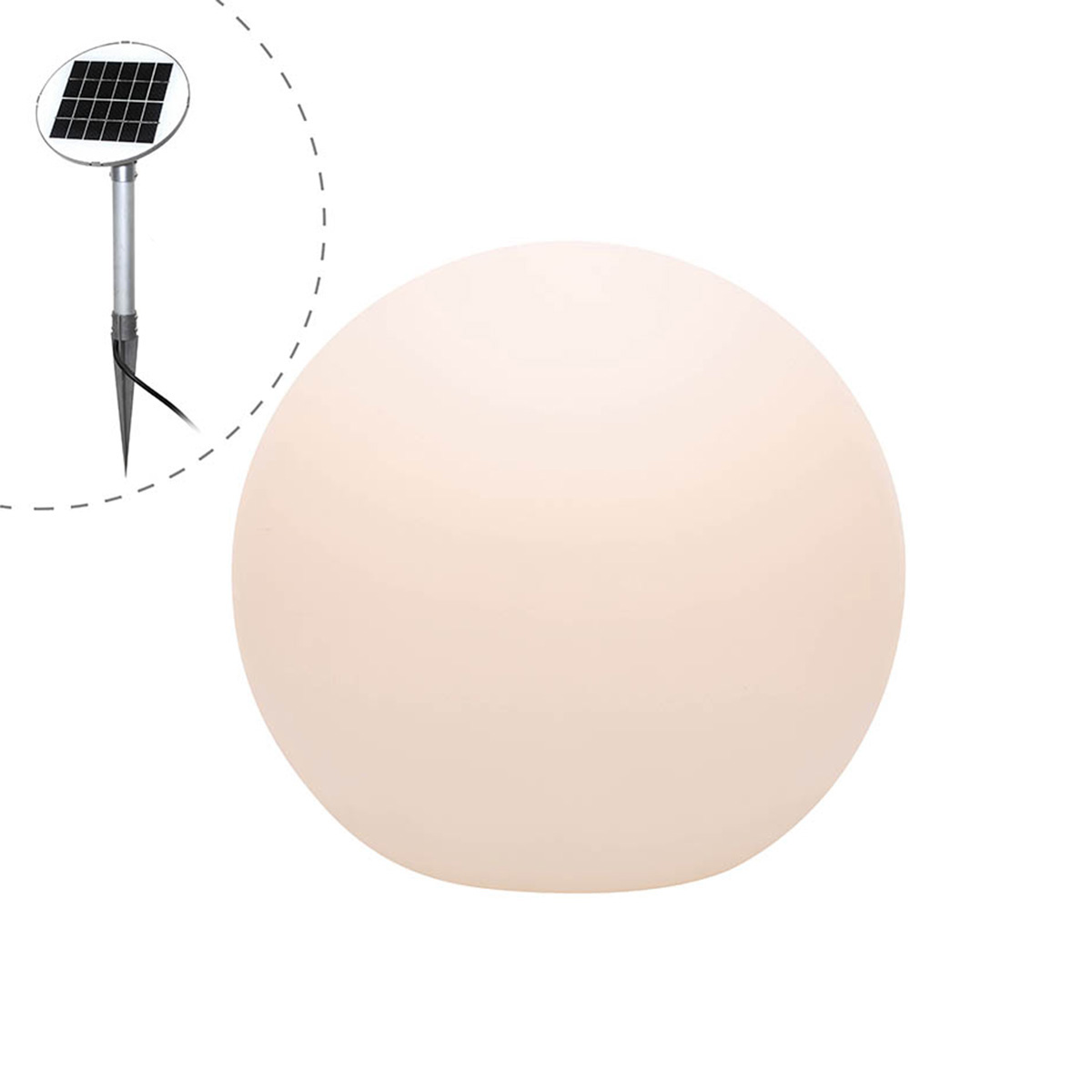 8 seasons design Shining Globe LED Solar- / Dekoleuchte, Ø: 30 cmweiß