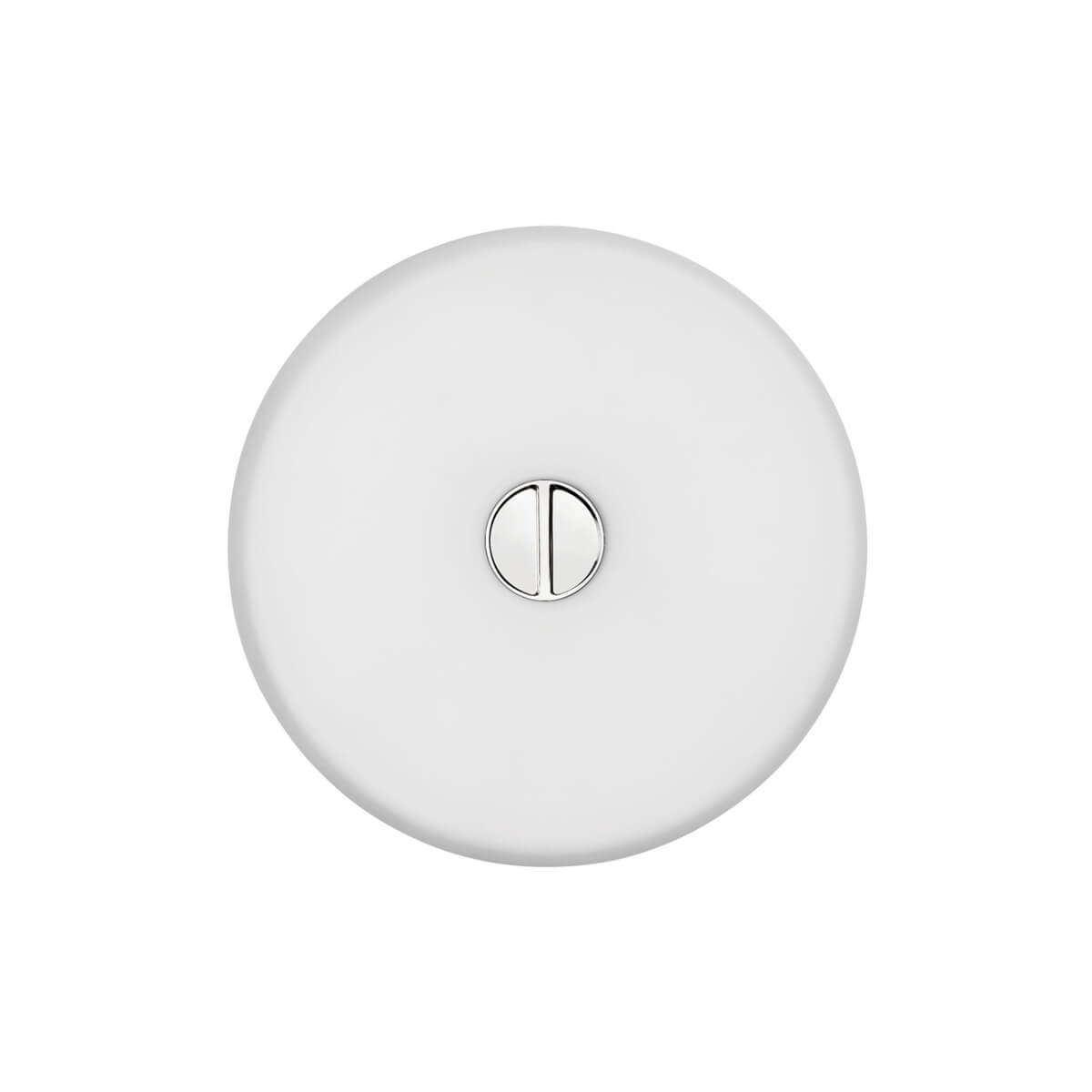 Flos Mini Button Wand- / Deckenleuchte, IP44Polykarbonat weiß