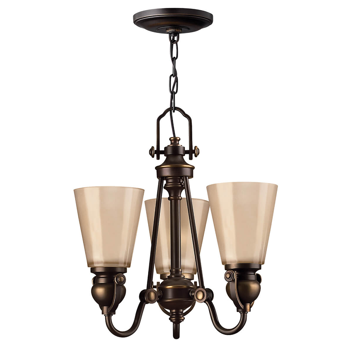 Elstead Lighting Mayflower Kronleuchter3-flg., Antik Bronze