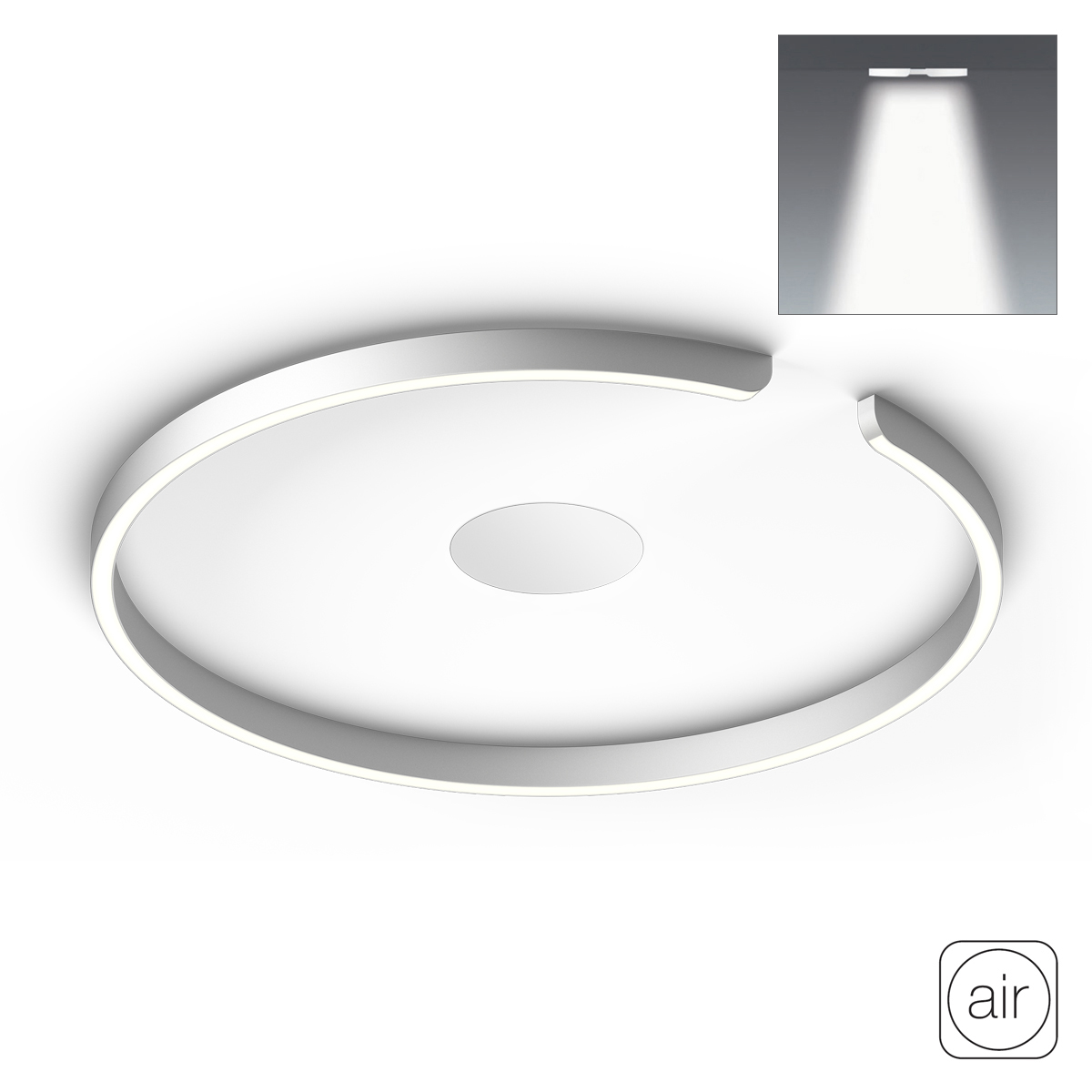 Mito soffitto 60 flat "air" narrow LED Deckenleuchte