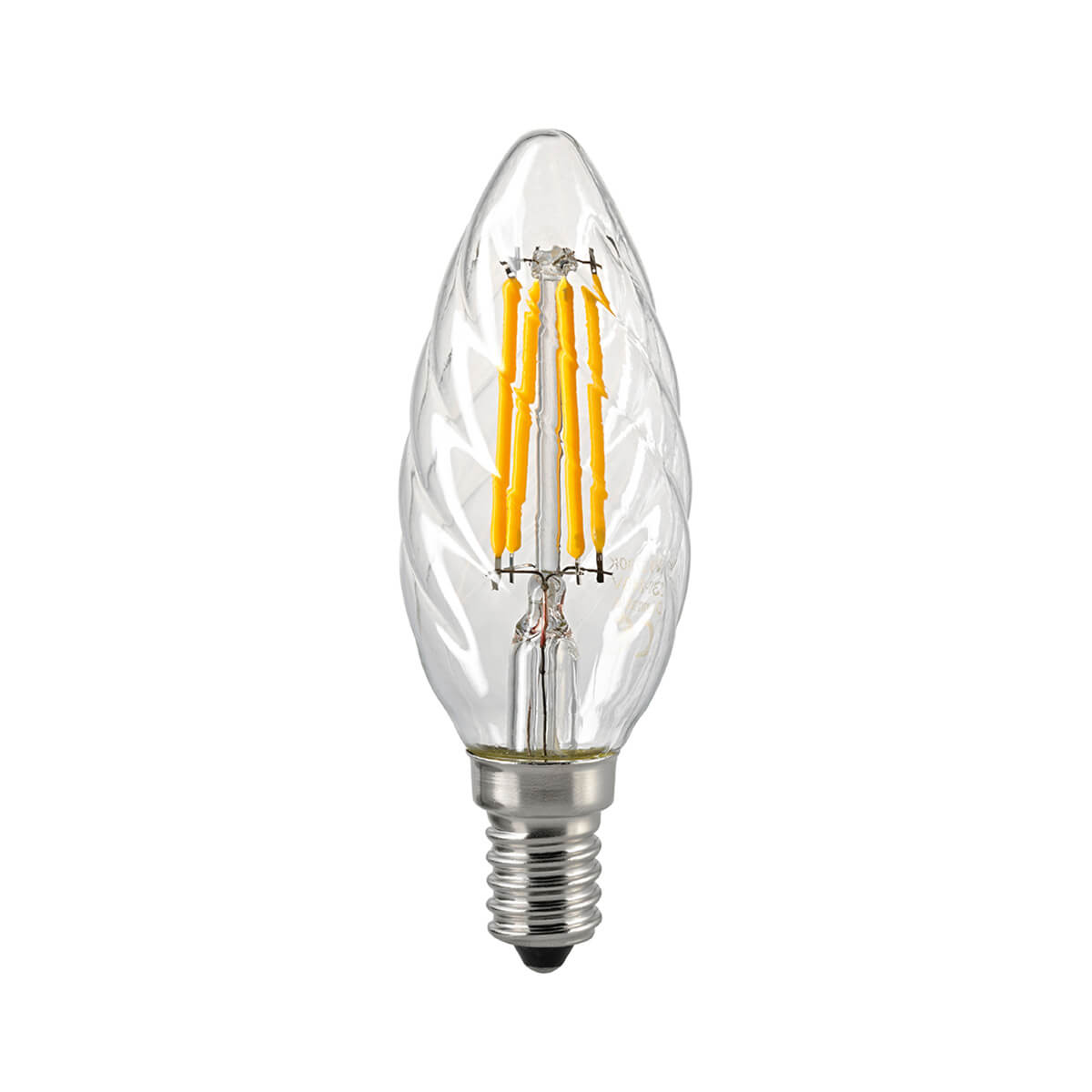 LED Filament Kerze gedreht E14 klar, 4,5 W, 2700 K, dimmbar