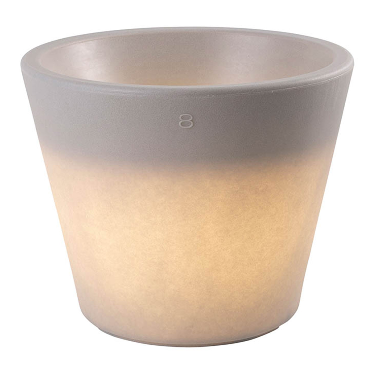 8 seasons design Shining Classic Pot XM Pflanztopf / Dekoleuchtegrau