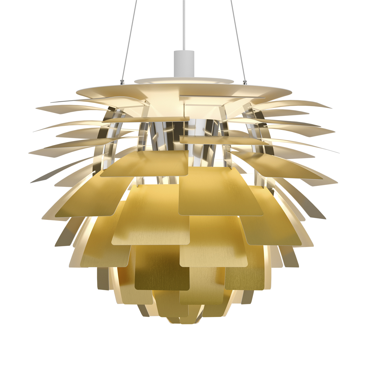 Louis Poulsen PH Artichoke LED Pendelleuchte, Ø: 72 cm2700 K, Messing