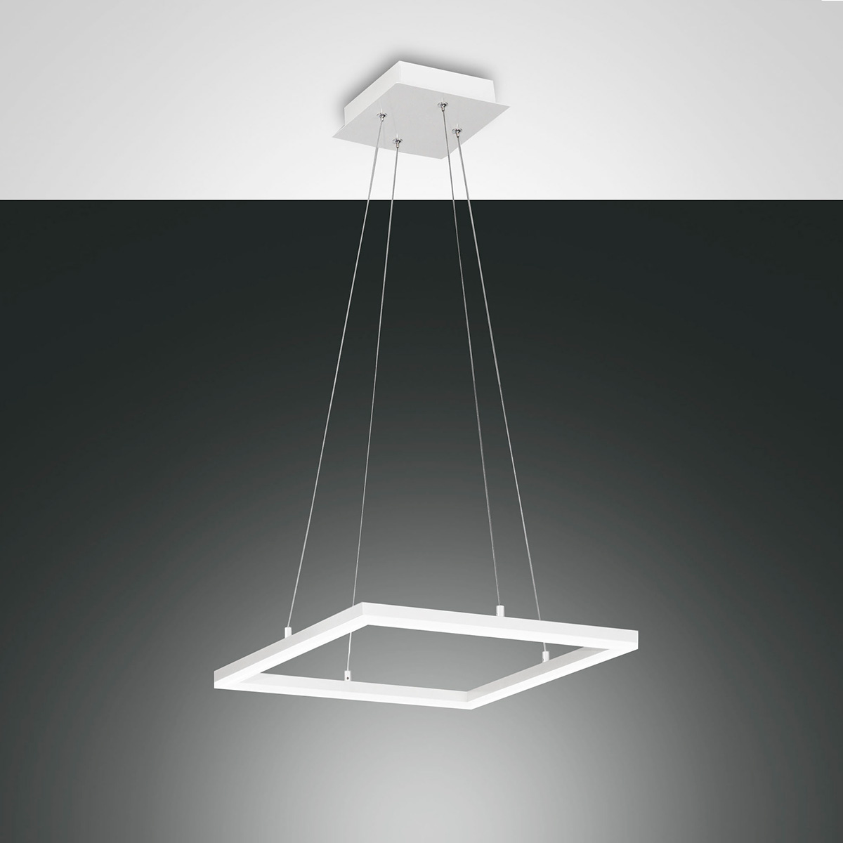 Fabas Luce Bard LED Pendelleuchte, quadratischweiß