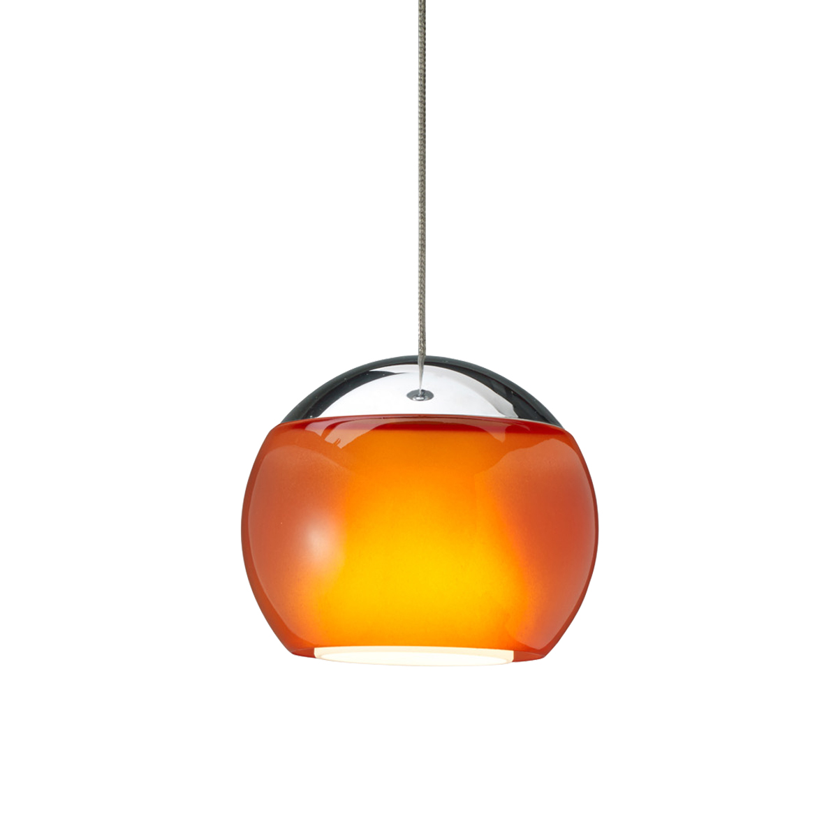 Oligo Balino LED PendelleuchteChrom / orange glänzend