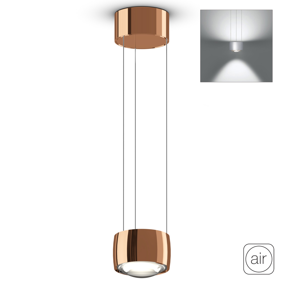 Sento E sospeso up "air" LED Pendelleuchte, 2700 K, variabel