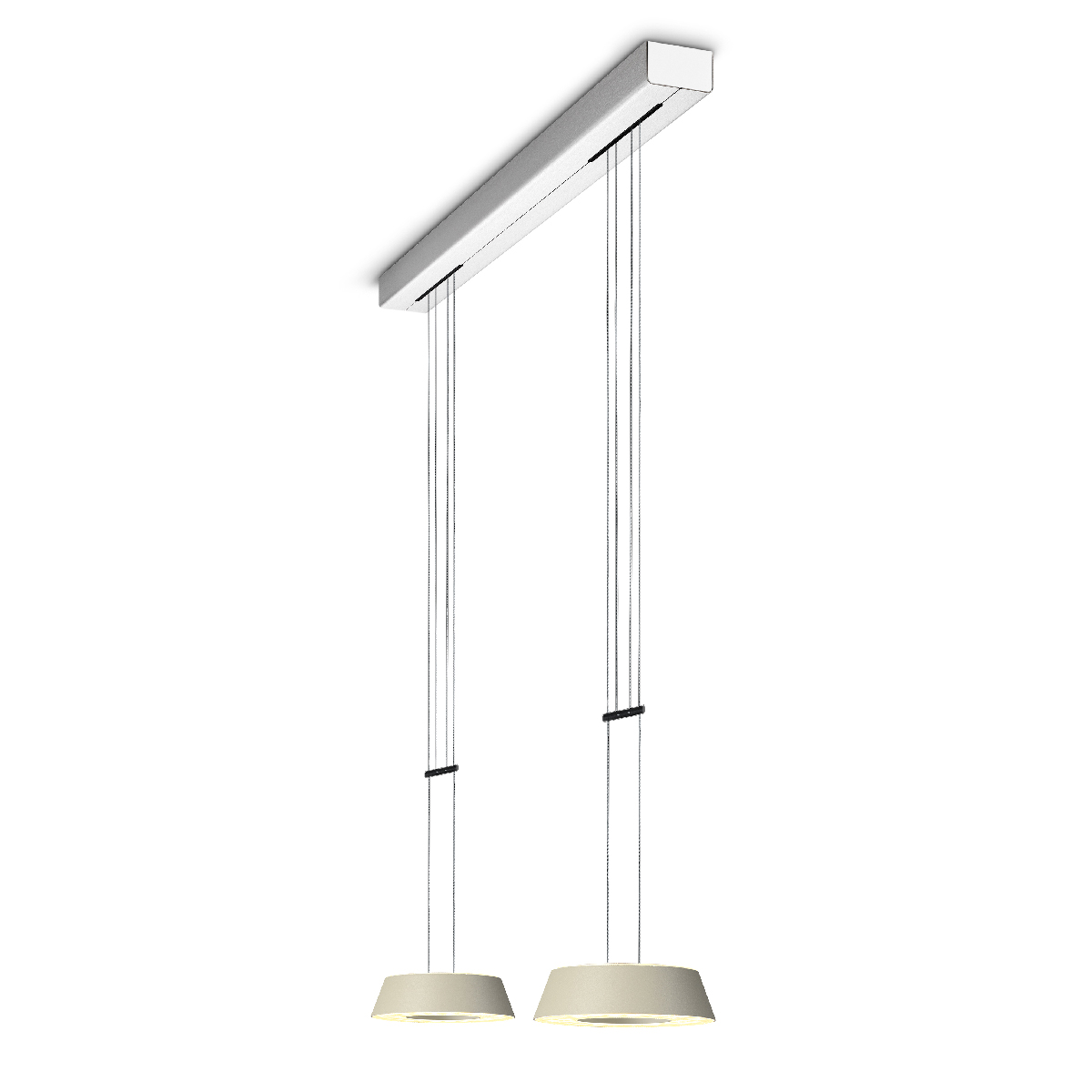 Oligo Glance LED Pendelleuchte, 2-flg.cashmere