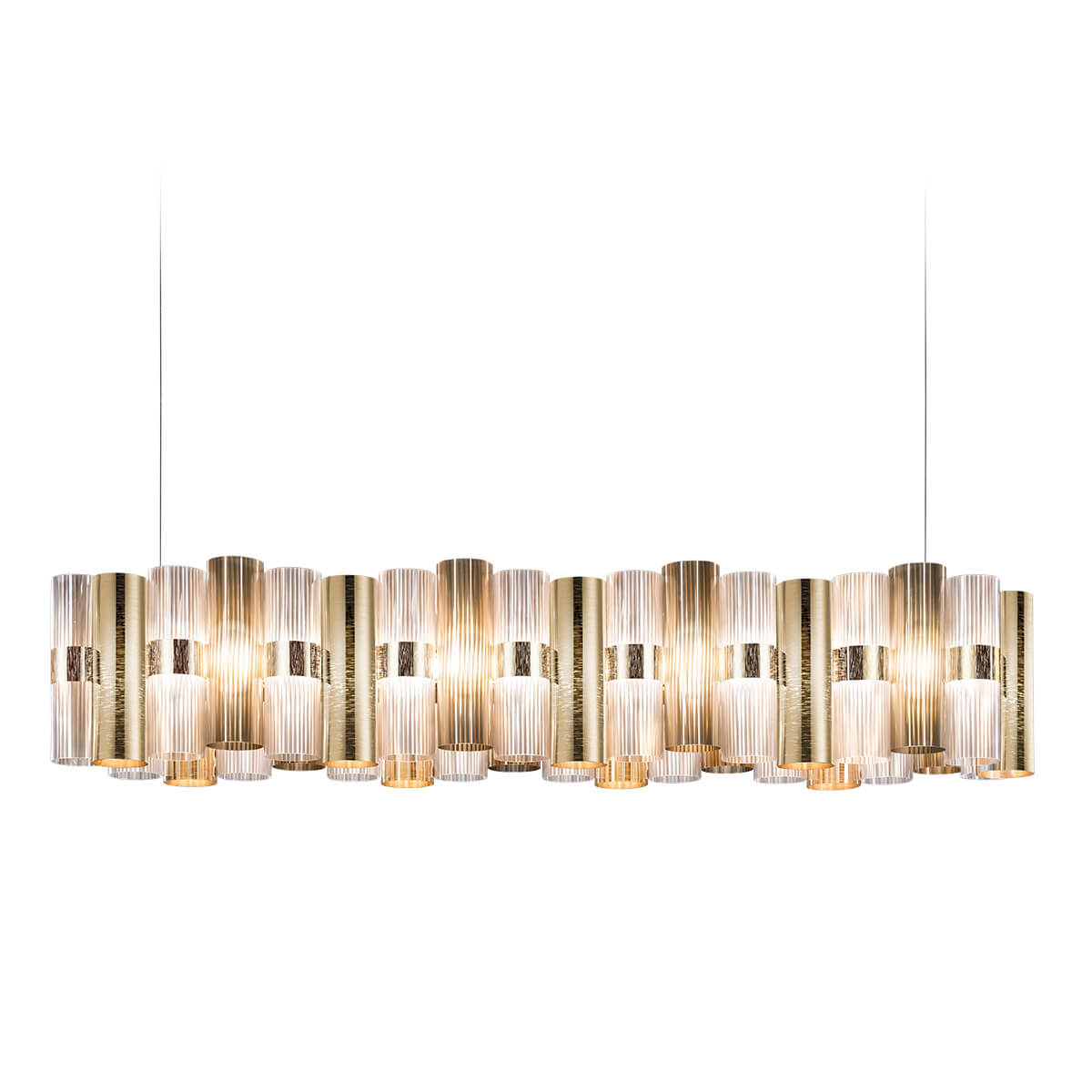 Slamp La Lollo LED Suspension Linear 140gold (golden/gelb)