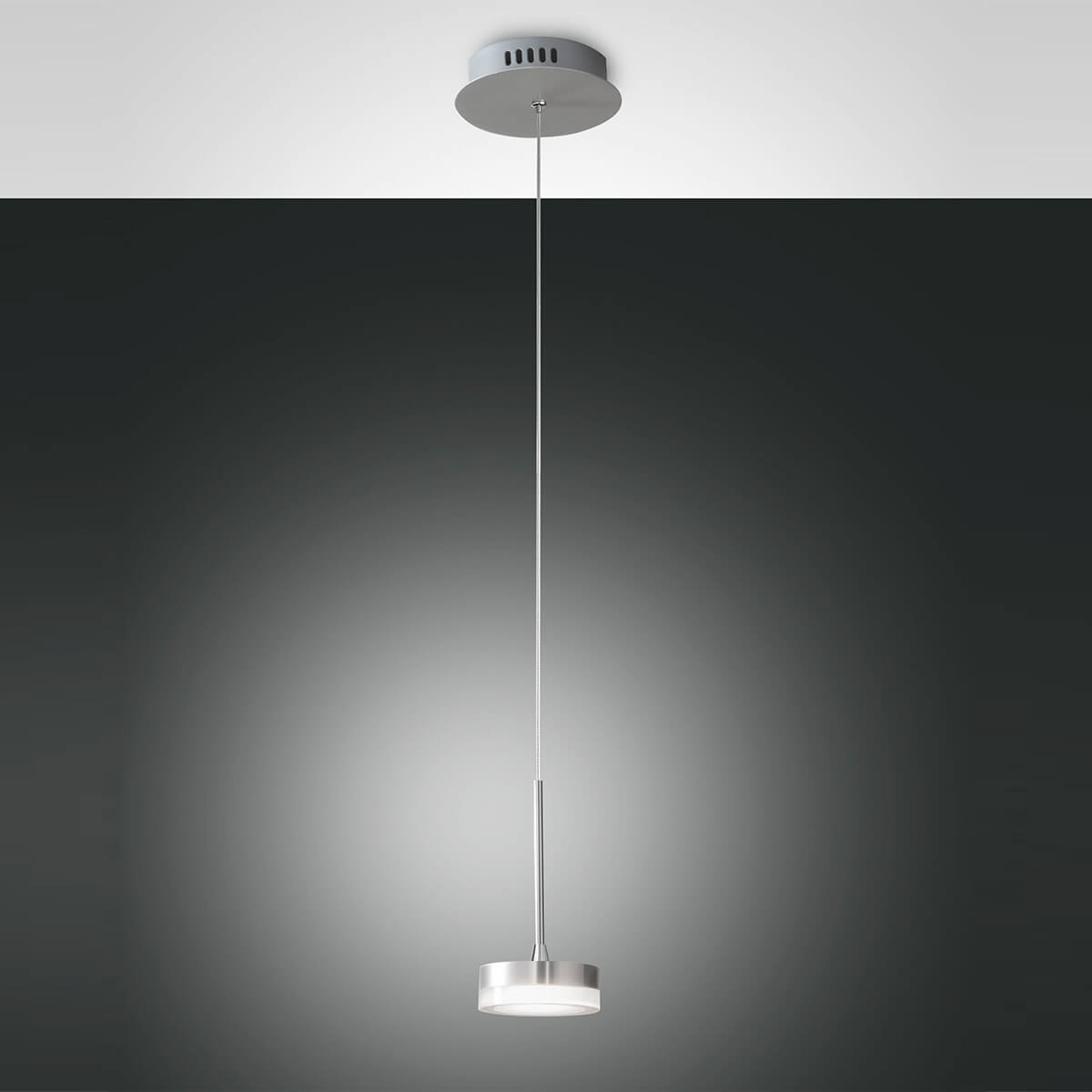 Fabas Luce Dunk LED Pendelleuchte, 1-flg.Aluminium gebürstet