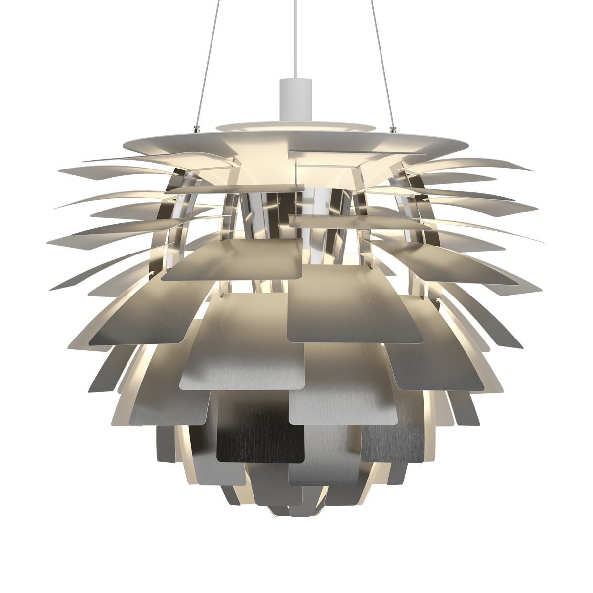 Louis Poulsen PH Artichoke LED Pendelleuchte, Ø: 72 cm2700 K, Edelstahl matt