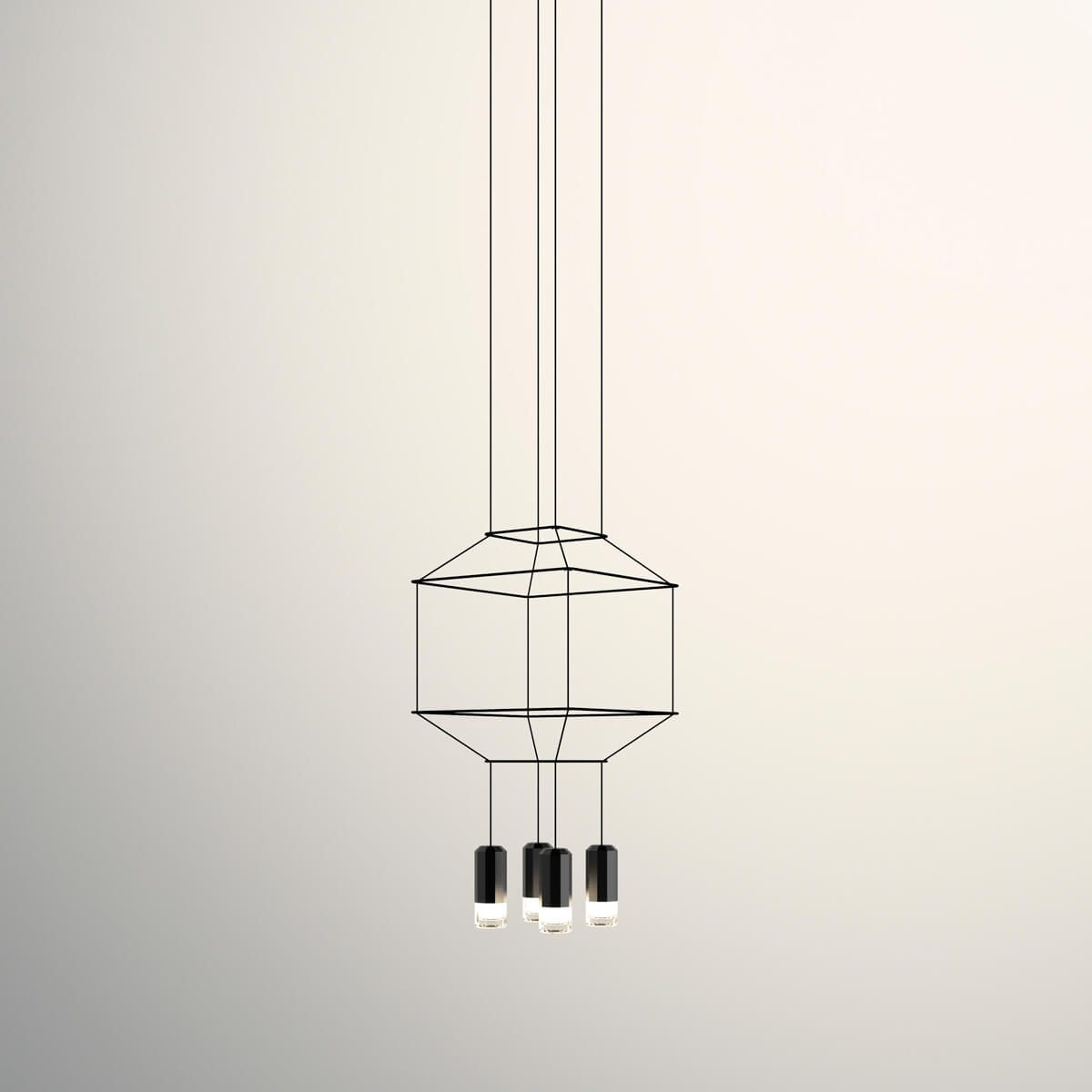 Wireflow LED Pendelleuchte, 4-flg.