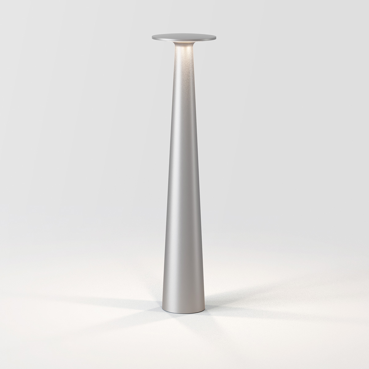 IP44.de Lix skinny LED Akkuleuchte, Dim-to-Amberfrozen silver (Silber)