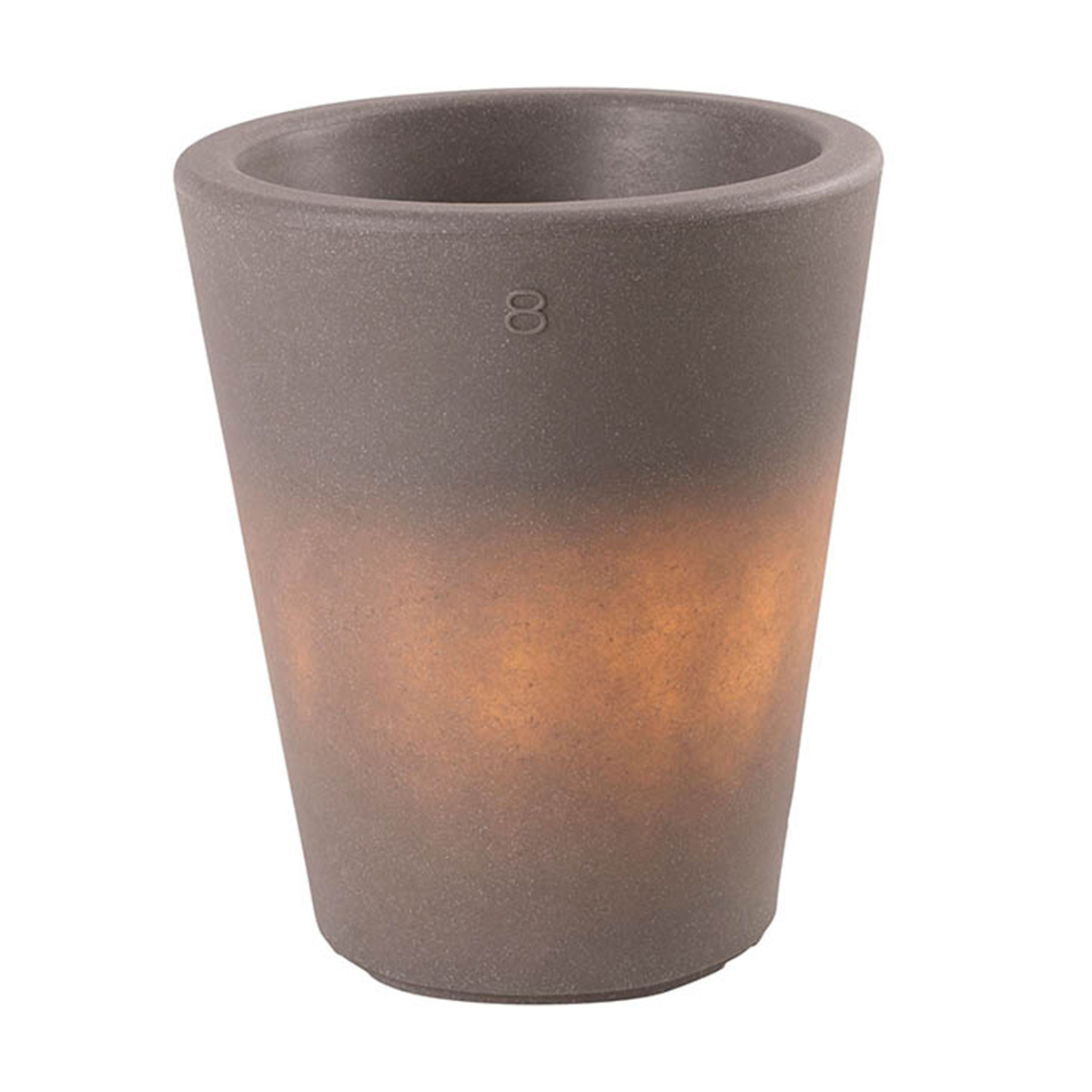 8 seasons design Shining Classic Pot S Pflanztopf / Dekoleuchtetaupe