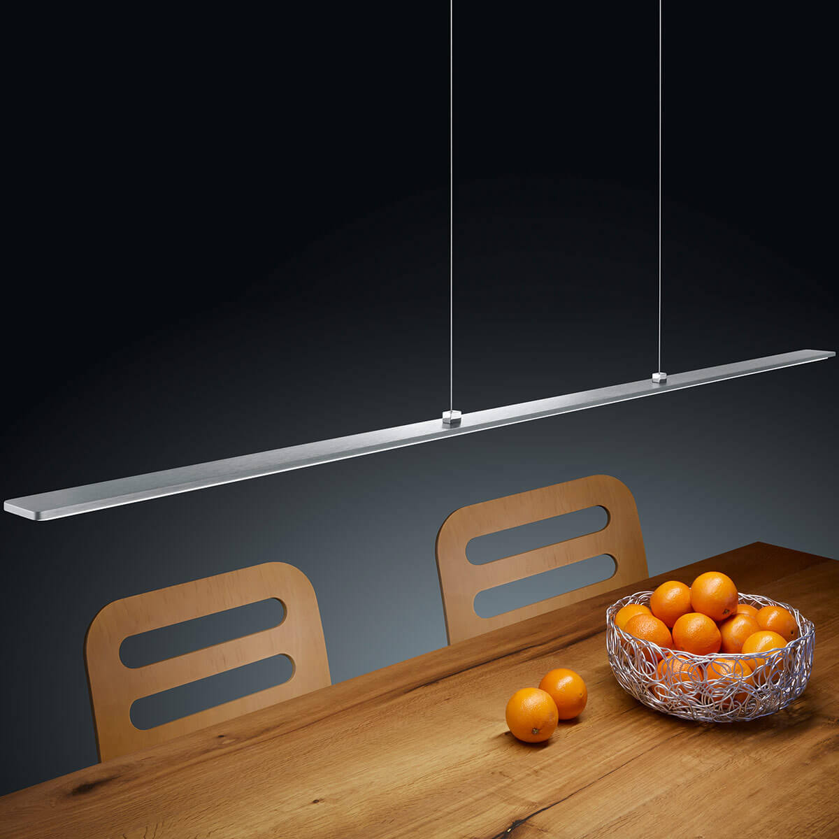 Helestra Lexx LED Pendelleuchtemit EasyLift, Nickel matt