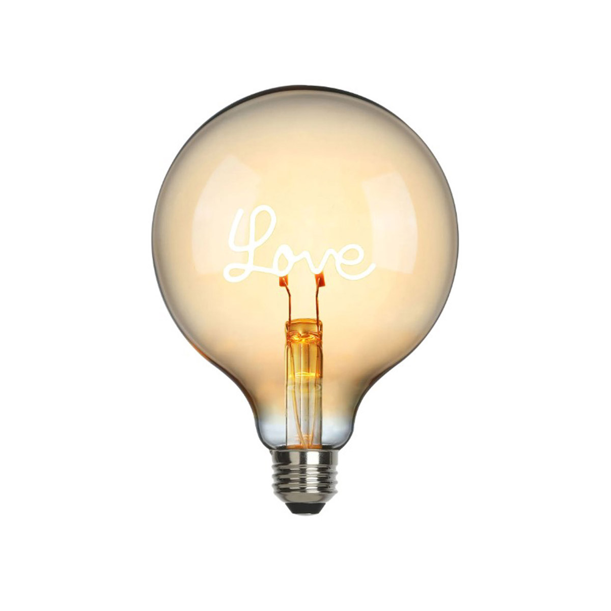 Love LED Filament Globelampe E27 Amber, 1,5 W, 2000 K