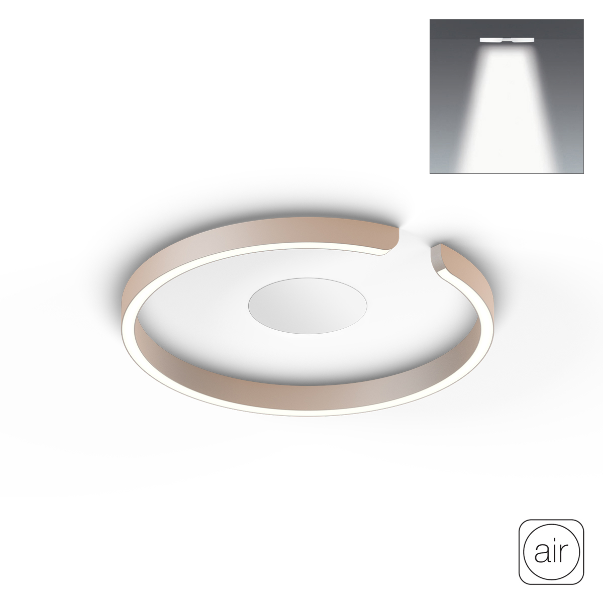 Mito soffitto 40 flat "air" narrow LED Deckenleuchte