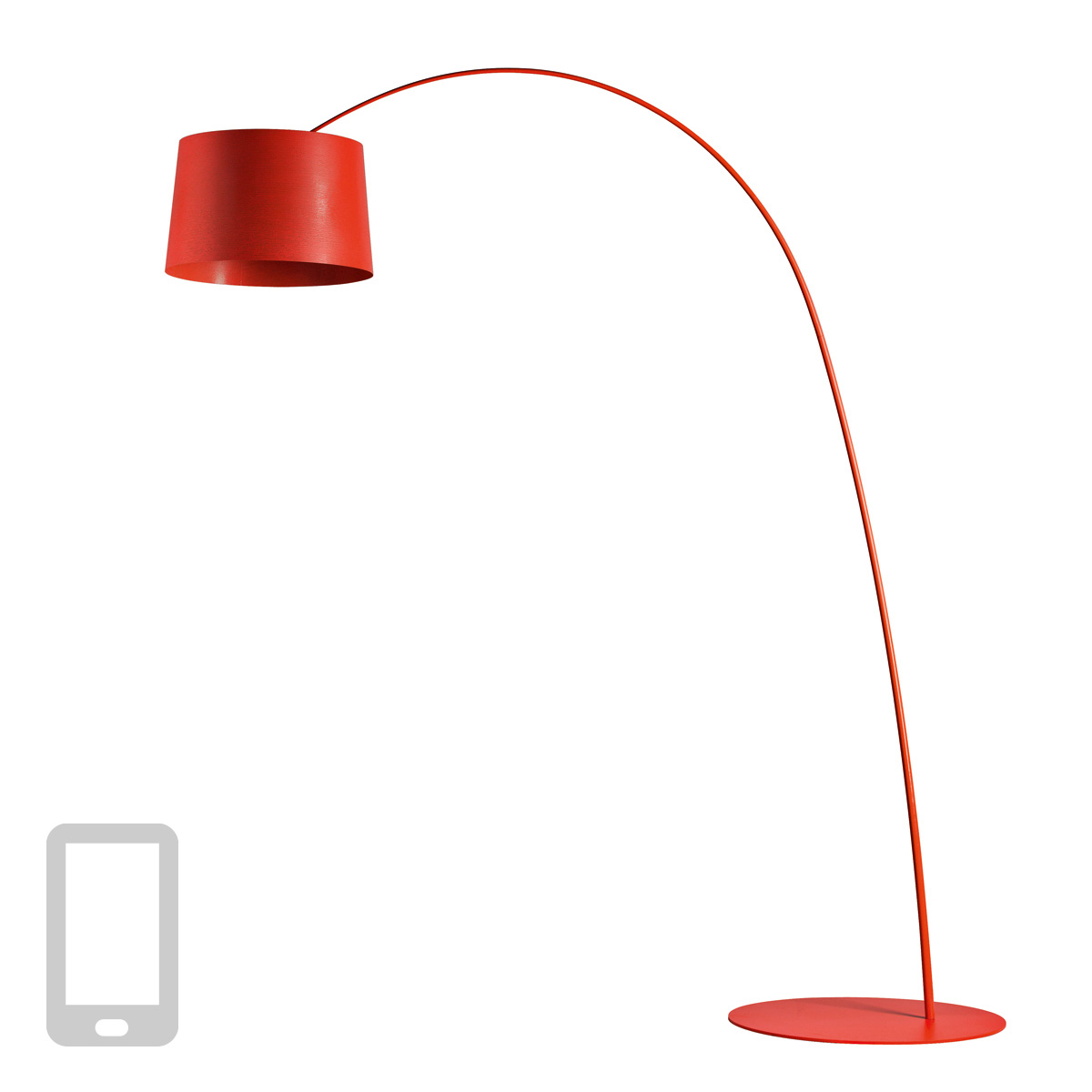 Foscarini Twiggy MyLight LED Terracremisi (karmesinrot)