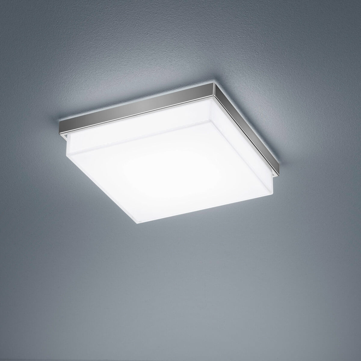 Helestra Cosi LED Deckenleuchte21 x 21 cm, Nickel matt / Glas satiniert