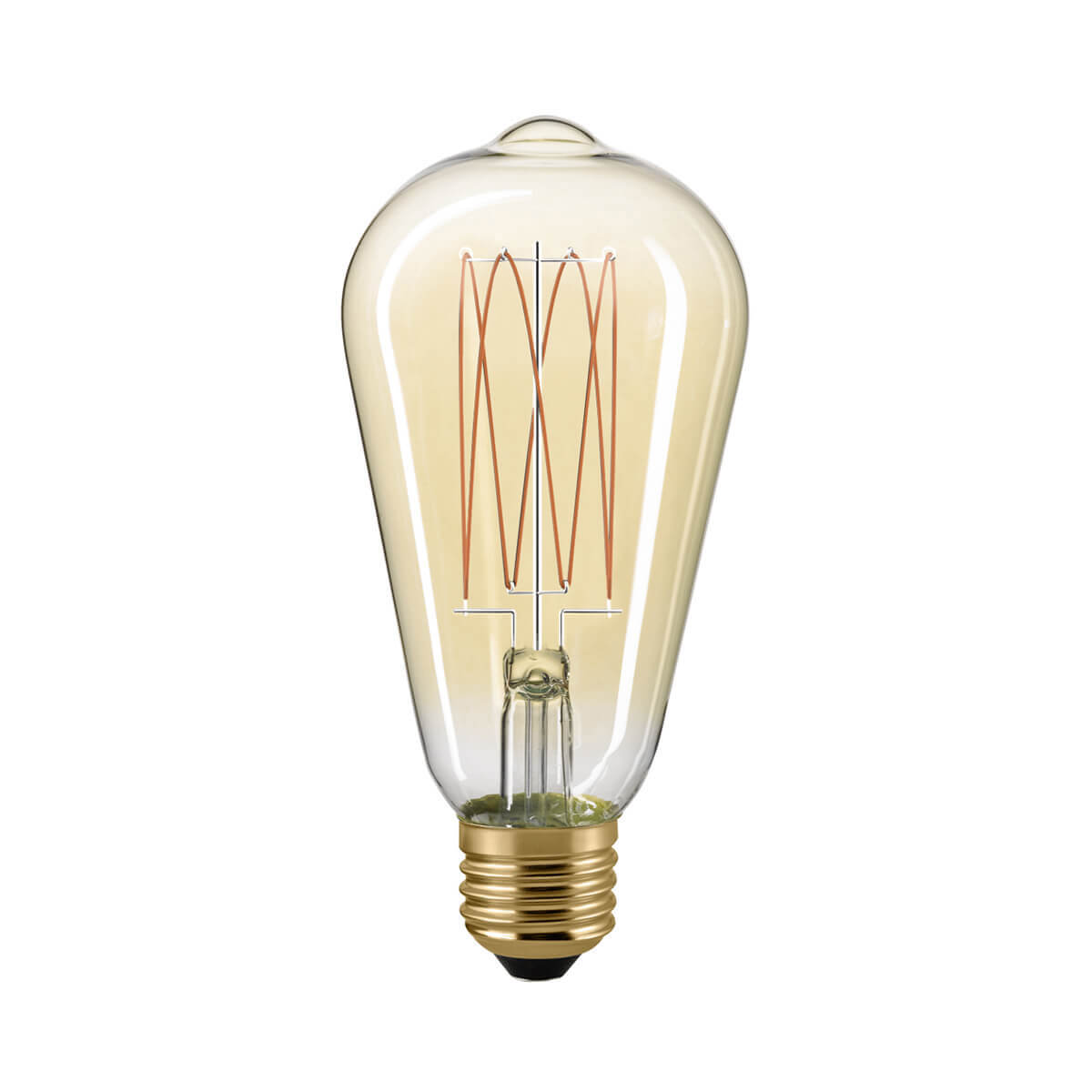 LED Filament Edison Lampe Slim E27 Gold, 7 W, 2500 K, dimmbar