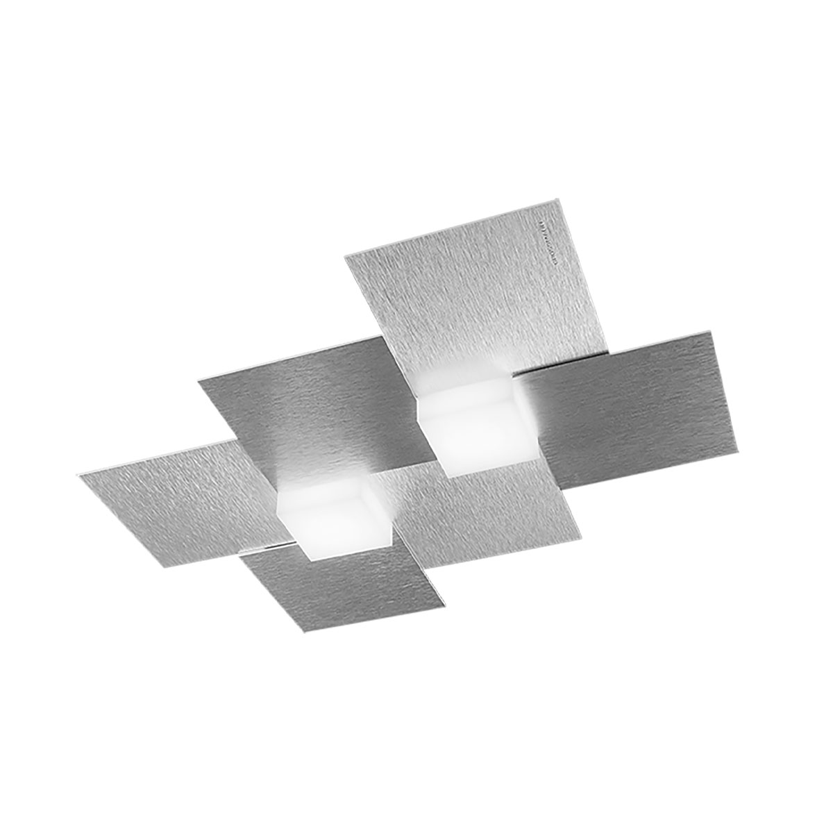 Grossmann Creo LED Wand- / Deckenleuchte, 38,5 x 33 cmAluminium gebürstet