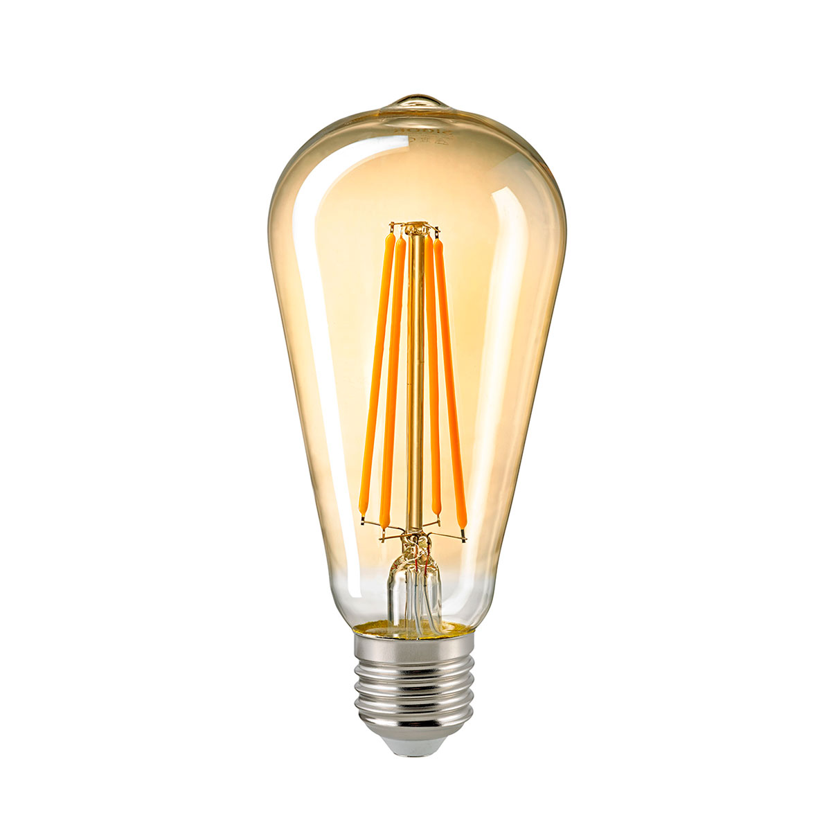 LED Filament Edison Lampe Rustika E27 Gold, 4,5 W, 2500 K, dimmbar