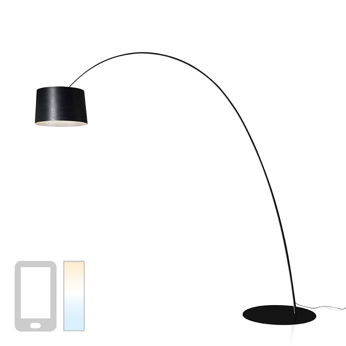 Foscarini Twiggy Elle MyLight Tunable White LED Terranero (schwarz)