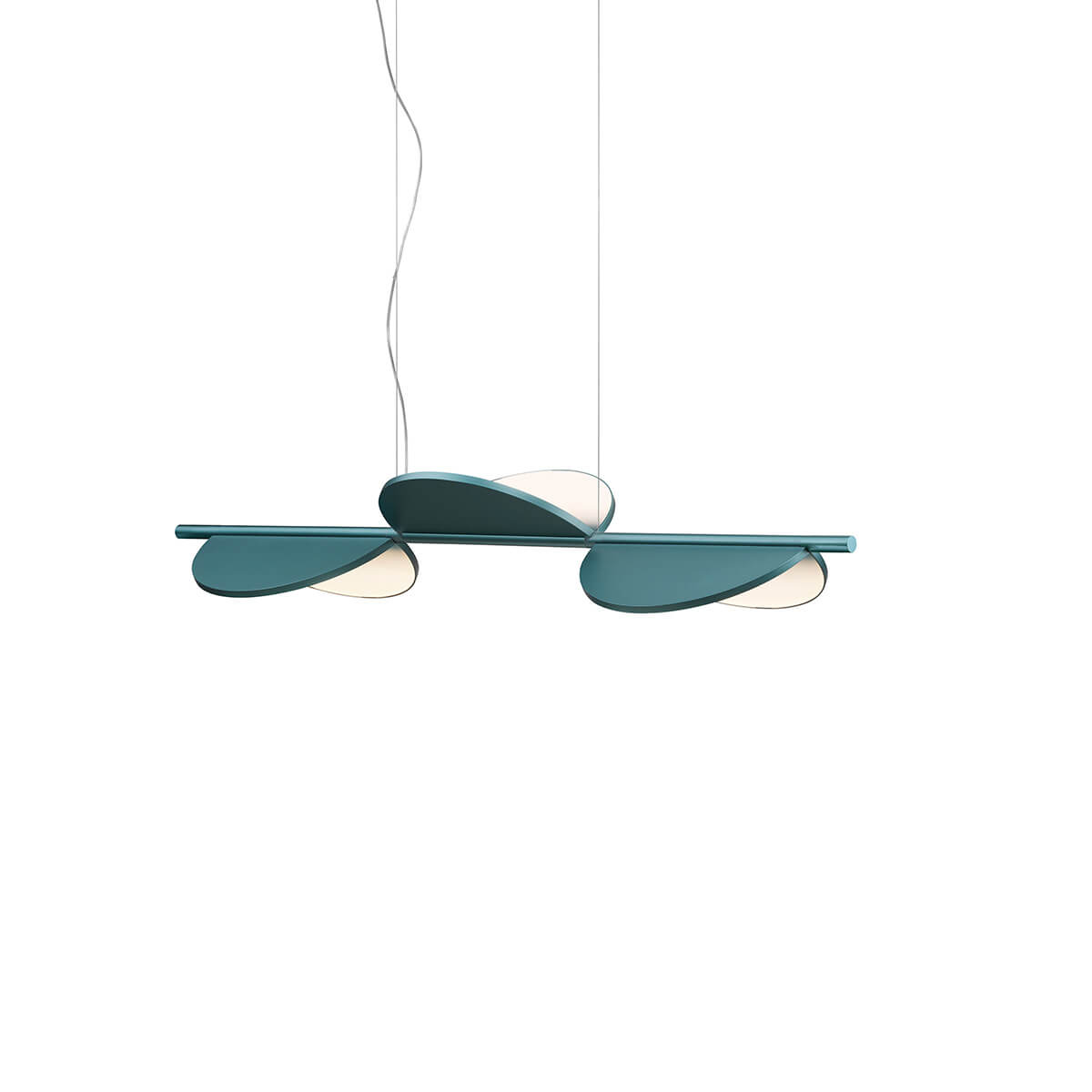 Flos Almendra Linear S3 LED Pendelleuchteblau metallisiert