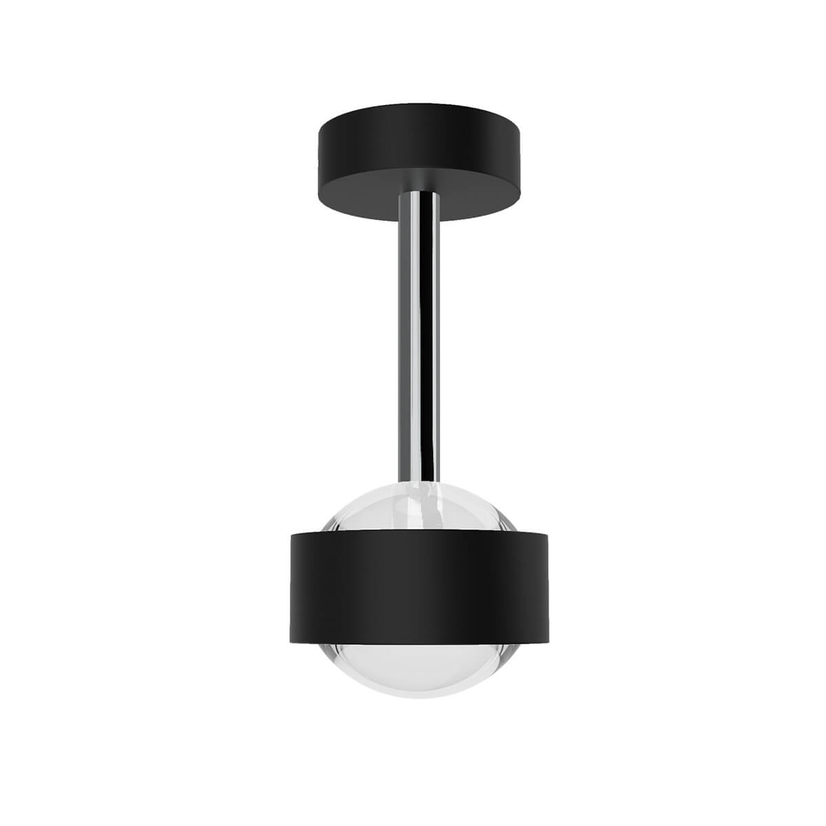 Top Light Puk Mini Eye Ceiling LED Deckenleuchte, Gehäuseschwarz matt / Chrom