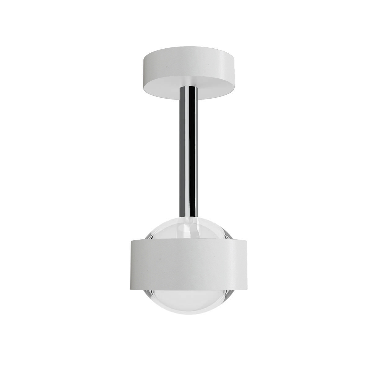 Top Light Puk Mini Eye Ceiling Deckenleuchte, Gehäuse, Auslaufmodellweiß lackiert / Chrom