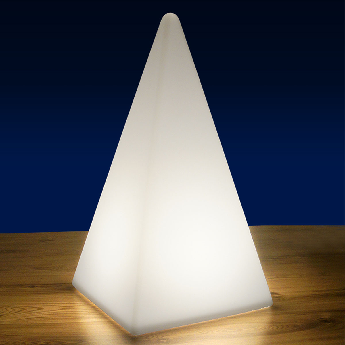 Epstein-Design Pyramide RGB-LED AkkuleuchteHöhe: 73 cm, weiß