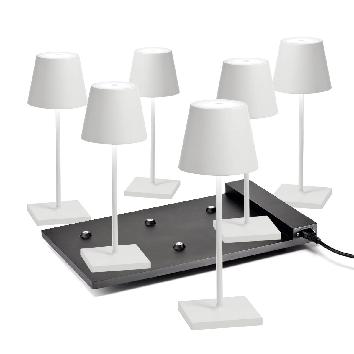 6er Set Poldina Mini Pro LED Akkuleuchte inkl. Multi-Kontaktladestation