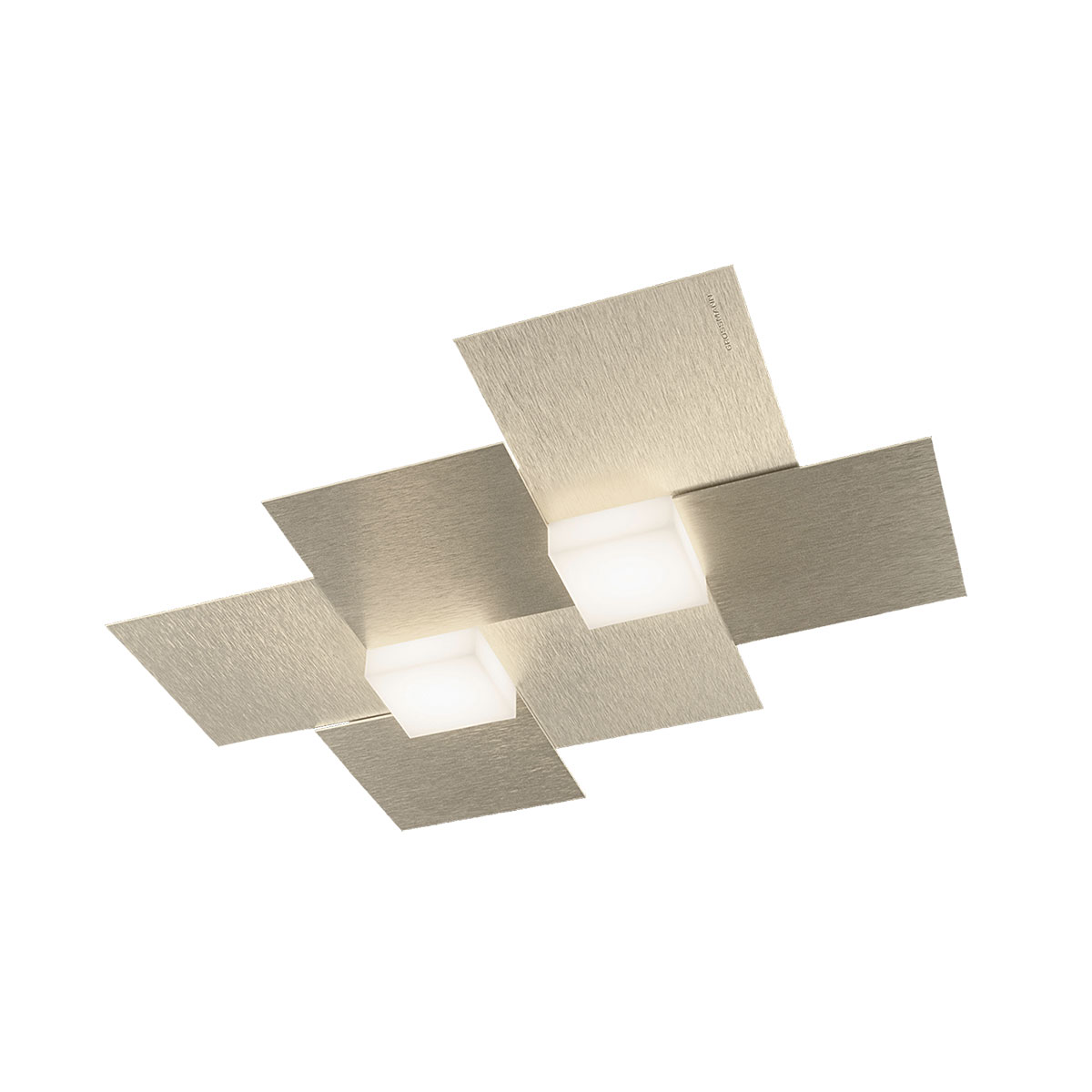 Grossmann Creo LED Wand- / Deckenleuchte, 38,5 x 33 cmchampagner