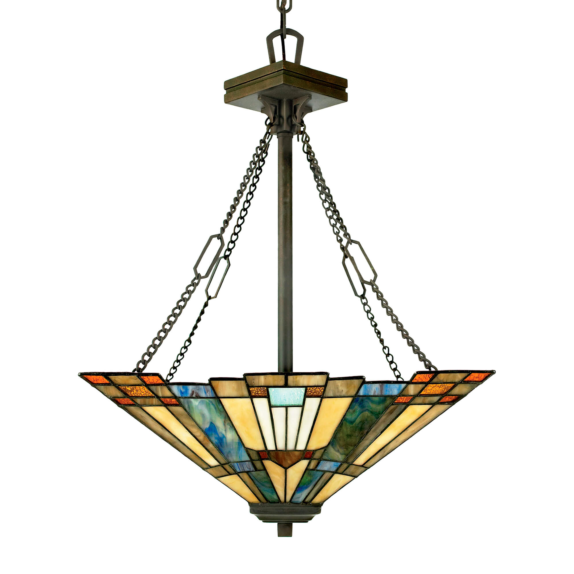 Elstead Lighting Inglenook P-B KronleuchterBronze / mehrfarbig