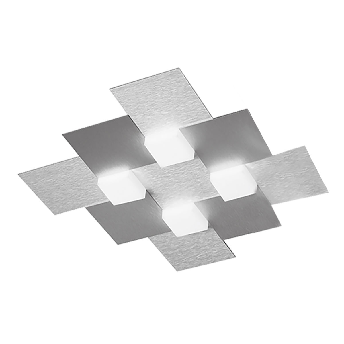 Grossmann Creo LED Deckenleuchte, 44 x 44 cmAluminium gebürstet