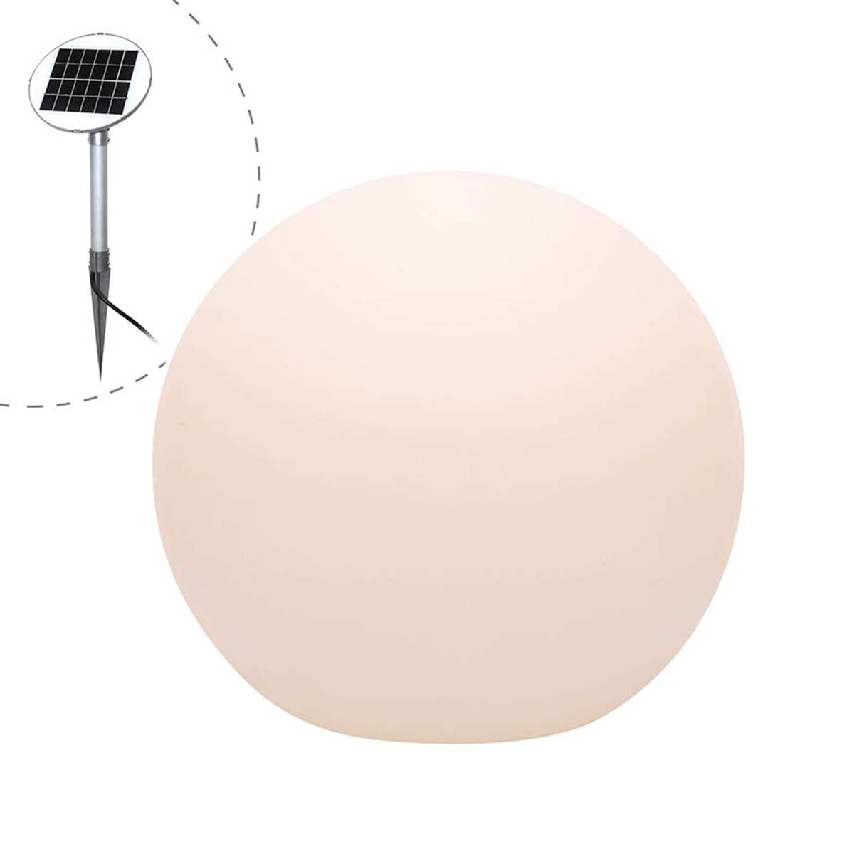 8 seasons design Shining Globe LED Solar- / Dekoleuchte, Ø: 40 cmweiß